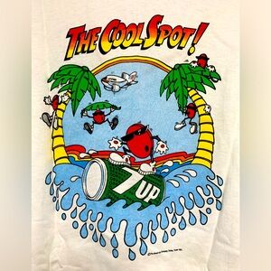 NWOT Vintage Deadstock 7-UP Cool Spot Single Stitch Shirt XL USA 1991